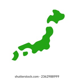 Flat design simple Japanese map icon. Vector.
