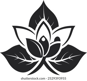 Flat design simple jasmin flower vector outline