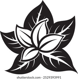 Flat design simple jasmin flower vector outline
