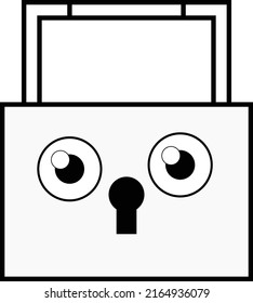 diseño plano simple sin candado de color