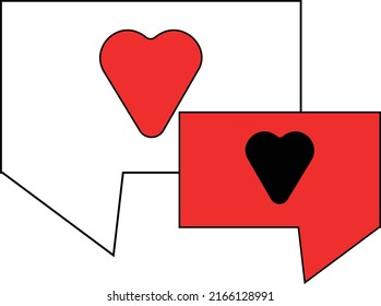 flat design simple vector heart shape 