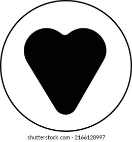 flat design simple vector heart shape 