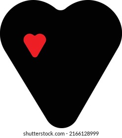 flat design simple vector heart shape 