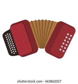 flat design single accordion icon vector illustration