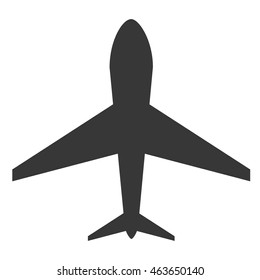 flat design single airplane icon vector illustration