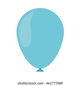 Flat Design Single Balloon Icon Vector Illustration