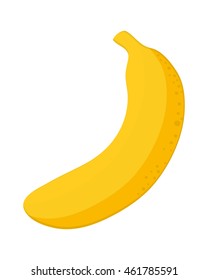 flat design single banana icon vector illustration