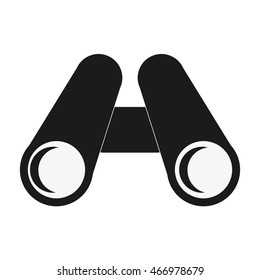 flat design single binoculars icon vector illustration