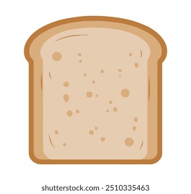 flat design single bread slice icon vector illustration