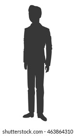 flat design single businessman icon vector illustration