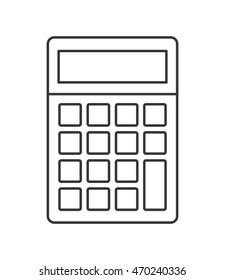flat design single calculator icon vector illustration