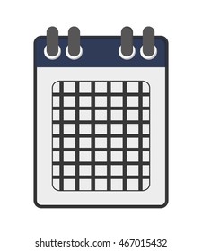 flat design single calendar icon vector illustration