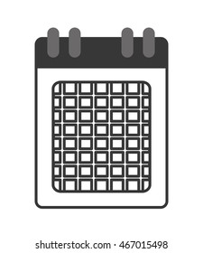 flat design single calendar icon vector illustration