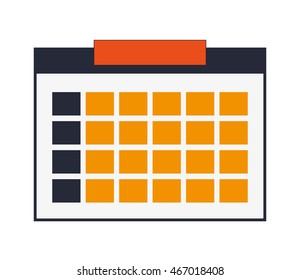 flat design single calendar icon vector illustration