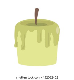 flat design single candle icon vector illustration
