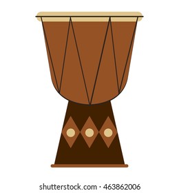 flat design single djembe icon vector illustration