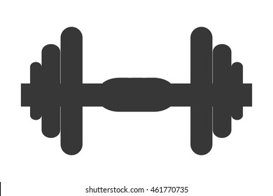 flat design single dumbell icon vector illustration