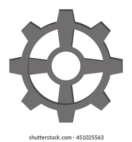 flat design single gear icon vector illustration