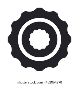 flat design single gear icon vector illustration