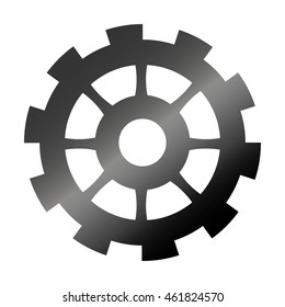 flat design single gear icon vector illustration