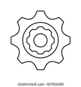 flat design single gear icon vector illustration