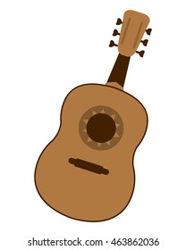 flat design single guitarron icon vector illustration