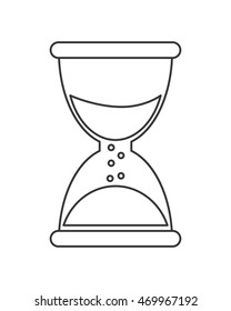 flat design single hourglass icon vector illustration