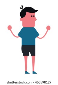 flat design single man icon vector illustration