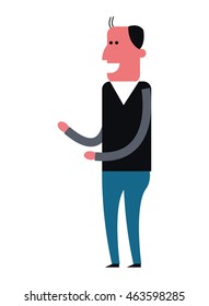 flat design single man icon vector illustration
