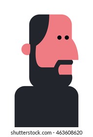 flat design single man icon vector illustration