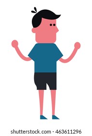 flat design single man icon vector illustration