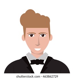 flat design single man icon vector illustration