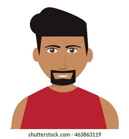 flat design single man icon vector illustration
