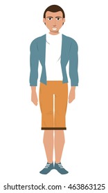 flat design single man icon vector illustration