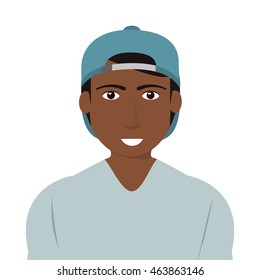 flat design single man icon vector illustration