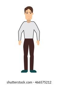 flat design single man icon vector illustration