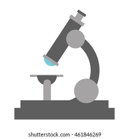 flat design single microscope icon vector illustration