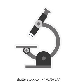 flat design single microscope icon vector illustration