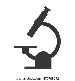 flat design single microscope icon vector illustration