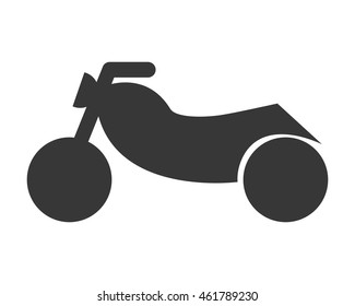 flat design single motorcycle icon vector illustration