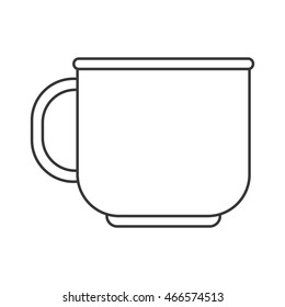 flat design single mug icon vector illustration