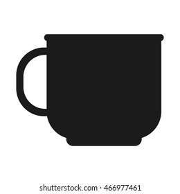 flat design single mug icon vector illustration
