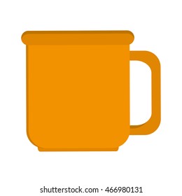 flat design single mug icon vector illustration