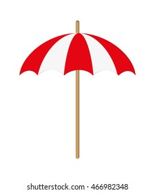 flat design single parasol icon vector illustration