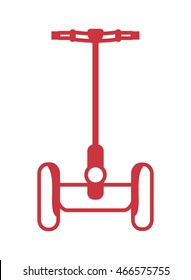 flat design single person on hoverboard icon vector illustration