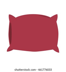 flat design single pillow icon vector illustration