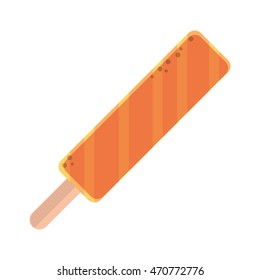 flat design single popsicle icon vector illustration