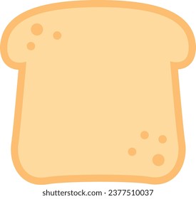 flat design single slice of bread icon vector illustration