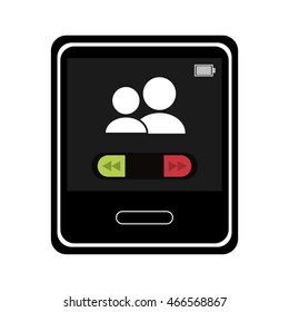 flat design single smartwatch icon vector illustration