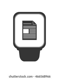 flat design single smartwatch icon vector illustration